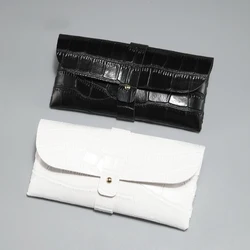 New Soft Pu Leather Glasses Bag Black Fashion Glasses Protective Case Women Men Portable Sunglasses Boxes Eyewear Accessories