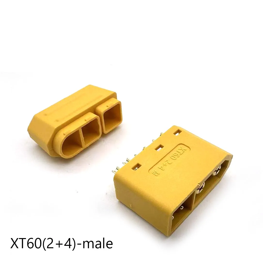 1 مجموعات الأصلي Amass XT60 (2 + 4) ذكر أنثى المكونات مع إشارة دبوس وغمد لحام سلك نموذج الملحقات