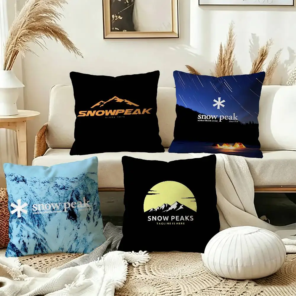 Fashion Cool S-Snow P-Peak Logo pillow cover sofa cushion cover home room decoration children gift
