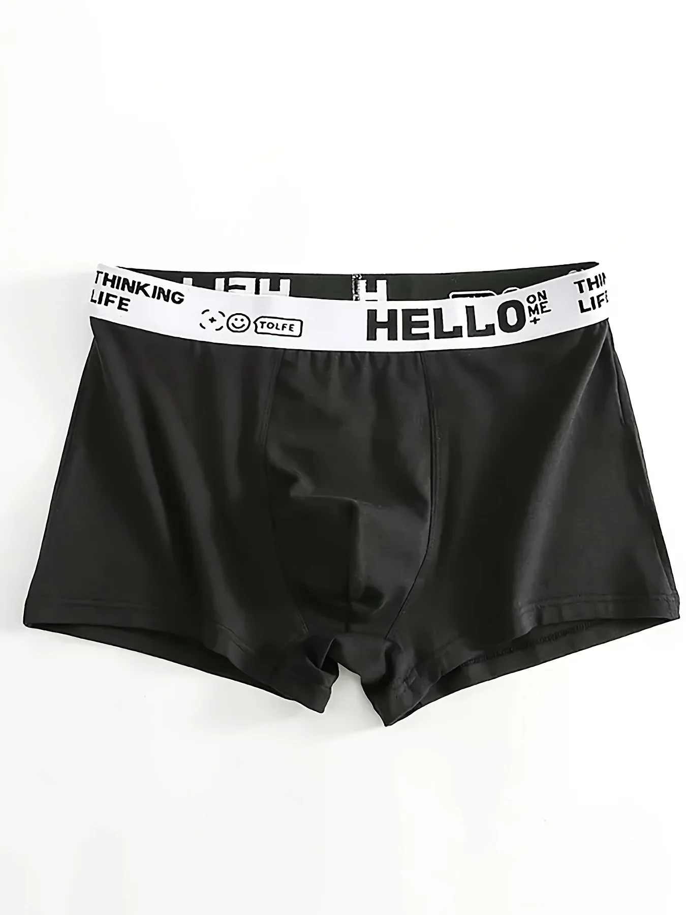 6 piece set New black men's underwear HELLO fashion trend comfortable breathable men's boxers
