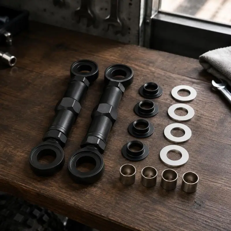 M76E Anschraubbarer Motorrad-Hinterradaufhängungs-Tieferlegungsarm mit Einstellbaren Gewindearmen, 2 Armen und Komplettem Montagematerial – Detail 8