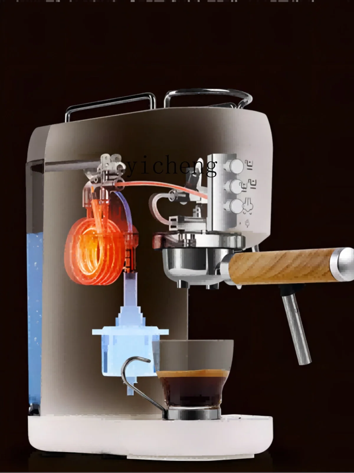 ZC Coffee Machine Household Small Italian Semi-automatic Coffee Machine for One Person Concentrated  кофемашина