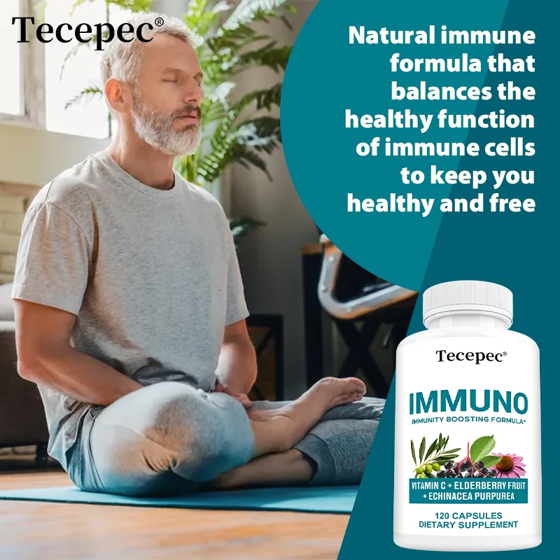 Multivitamin Capsules with Elderberry, Support Immune, Anti-Aging, Bone Health, Energy Metabolism, Healthy Hair Skin & Nails