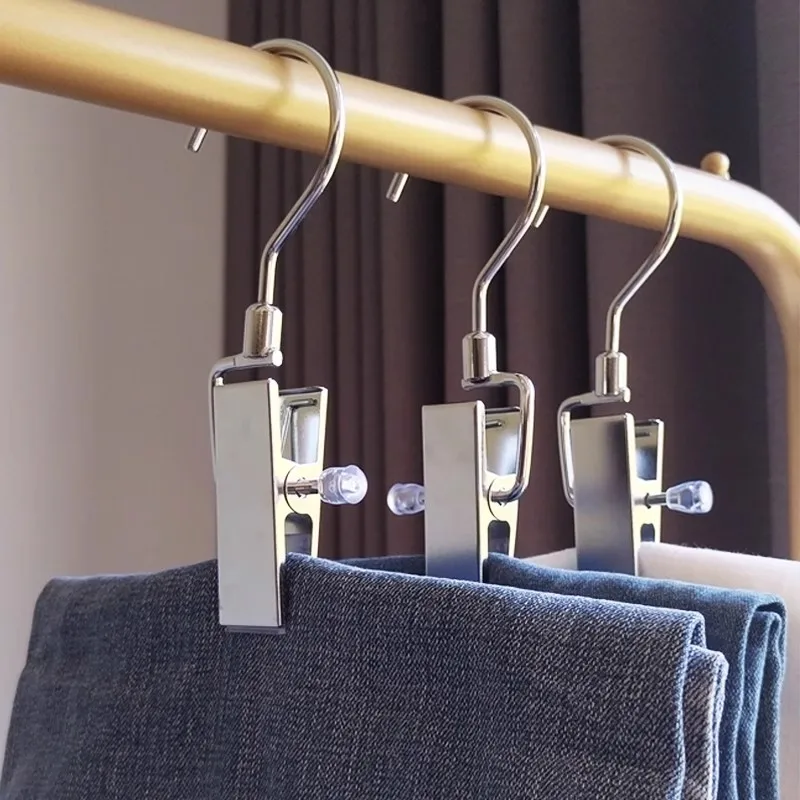 

Iron Hanging Clips Clothespins Laundry Drying With Hook Pants Hanger Portable Hanging Clothes Clips Closet Clothes Organizer