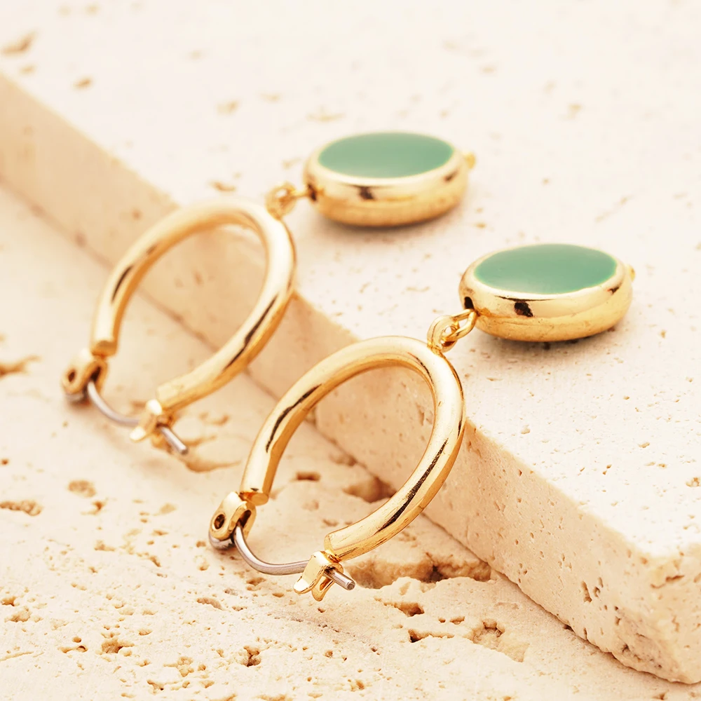 Christmas Earrings Green Summer Bling Teardrop Women's Rhinestone Crystal Elegant Drop Dangle Hoop for Girls Free Shipping Item