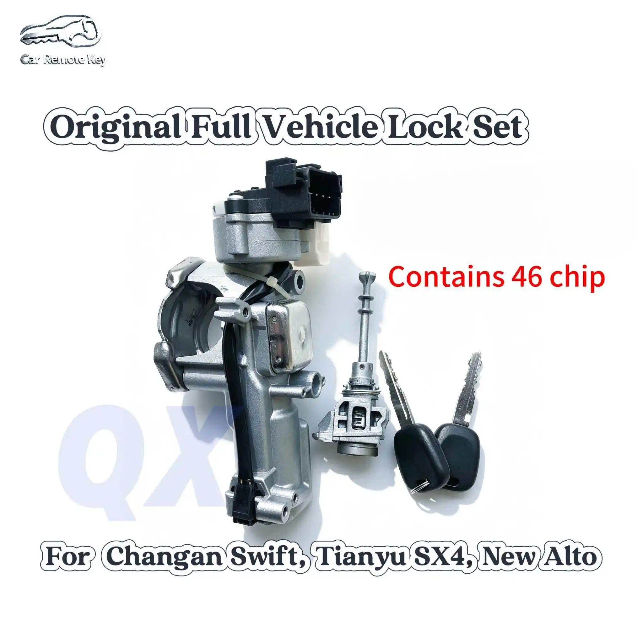 Original Full Vehicle Lock Set, Fits Changan Swift, Tianyu SX4, New Alto，ID46，315/433mhz