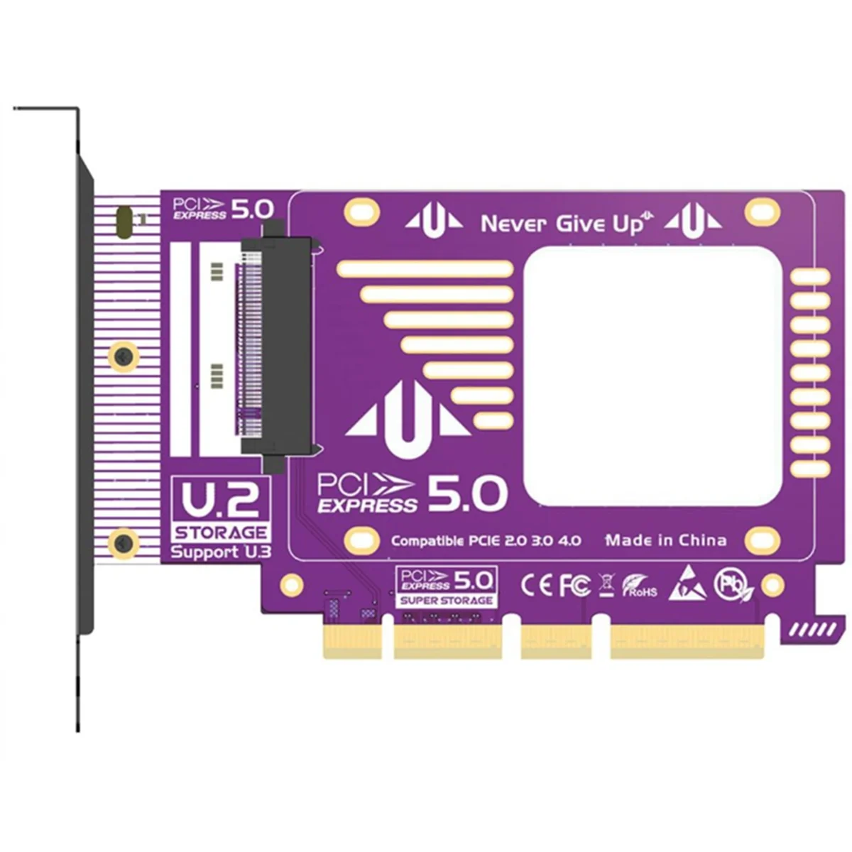 ABLG PCIe 5.0 to U.2(SFF-8639) Adapter, 128Gbps GEN5 U.2 SSD to PCIE X4 X8 X16 Expansion Card for PCIe 4.0/3.0/2.0