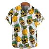 Pineapple Printed Men Hawaiian Shirt