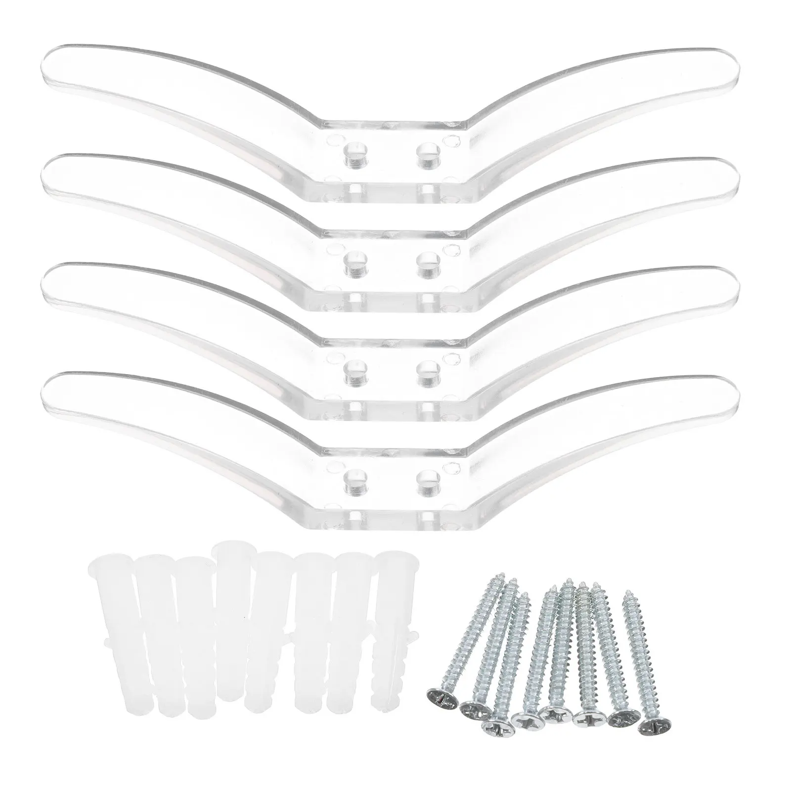 4Pcs Curtain Accessories Transparent Cord Cleats for Blinds Drapery Pull Cord Management Plastic Winders Home Office Use