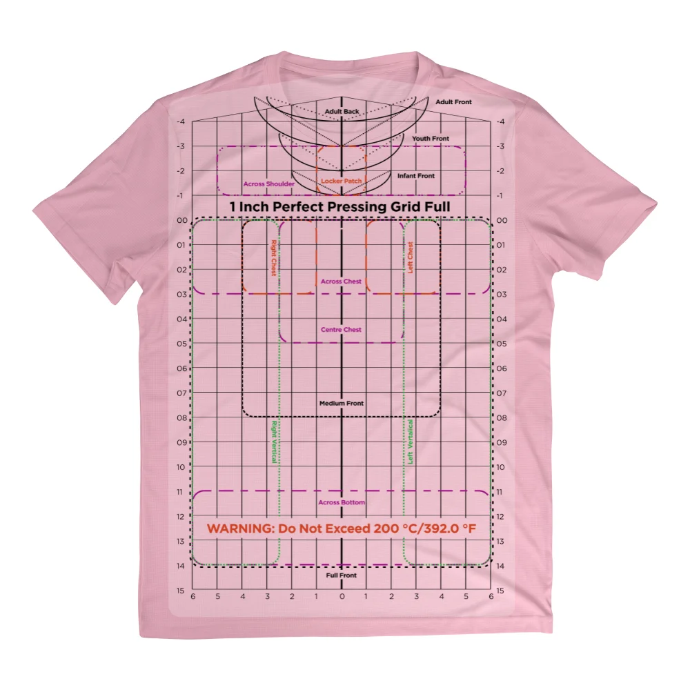 

T-shirt ruler guide for aligning vinyl and accurately placing it anywhere on the shirt