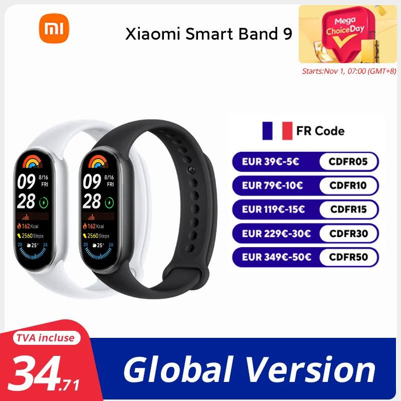 Global Version Xiaomi Smart Band 9 1.62