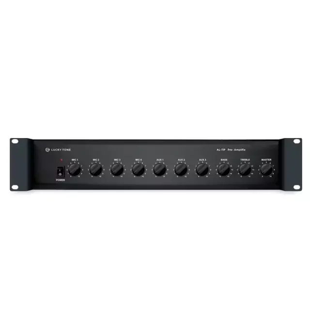 Lucky Tone Analog Public Address System Power Amplifier Pre-amplifier with Mic/ AUX/ EMC Inputs