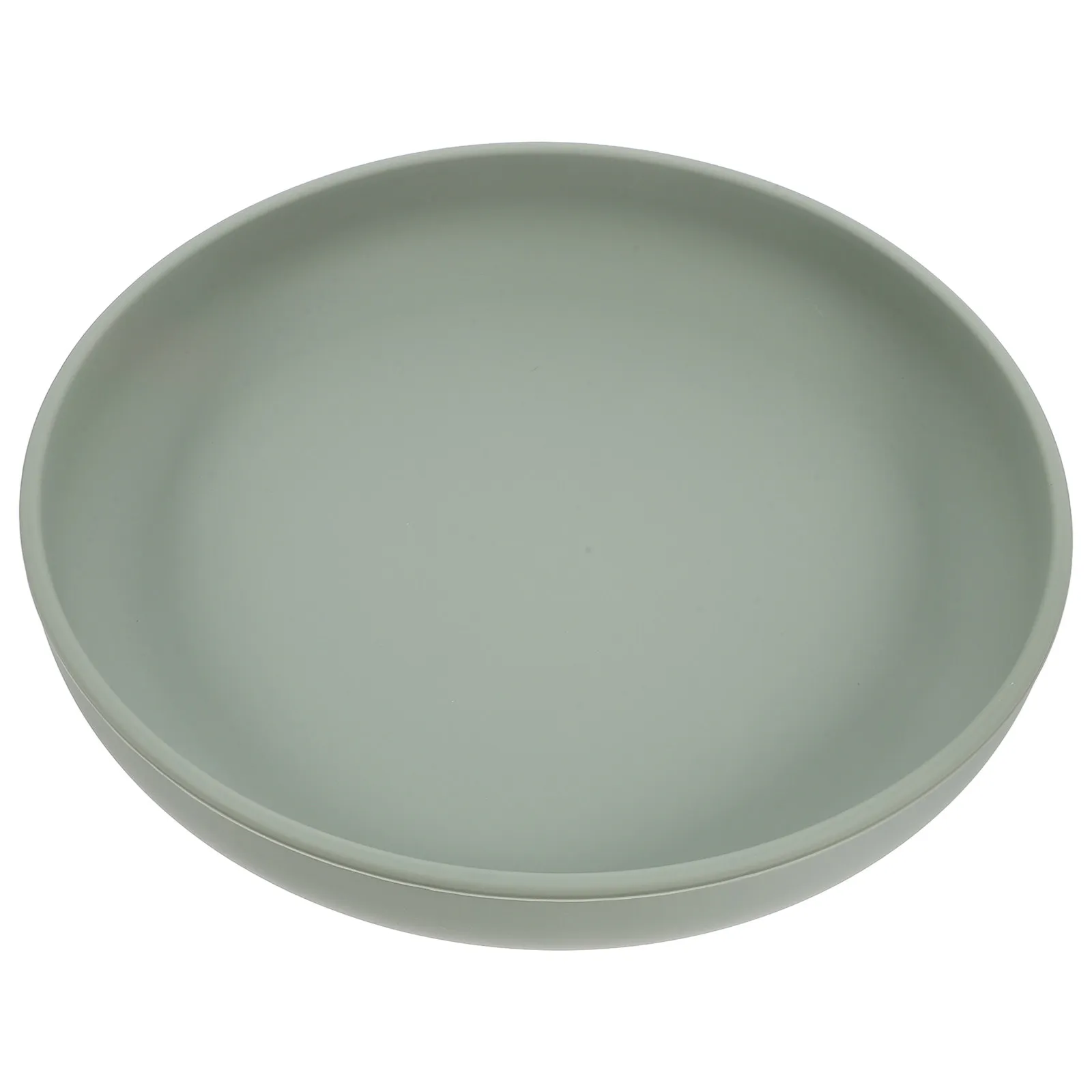 Elderly Adaptive Spill-Proof Silicone Plate with Strong Suction Cup Non-Slip Base High Edges for Hand Tremors Dishwasher Safe