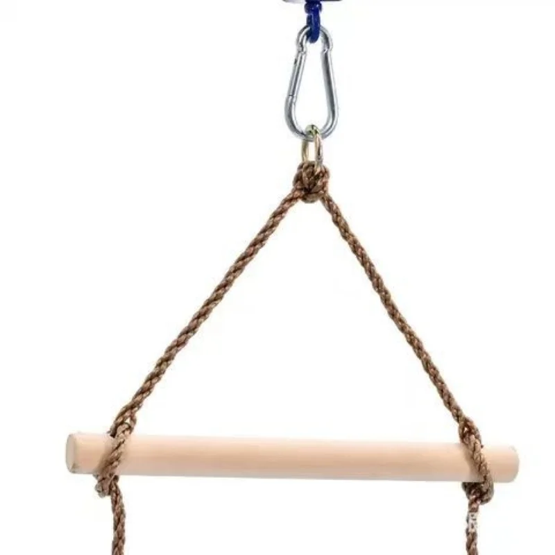 Escalera de cuerda de madera para niños, peldaños múltiples, juguete de escalada, juego de escalada, juguete, actividad de adiestramiento al aire libre, columpios de juguete divertidos al aire libre