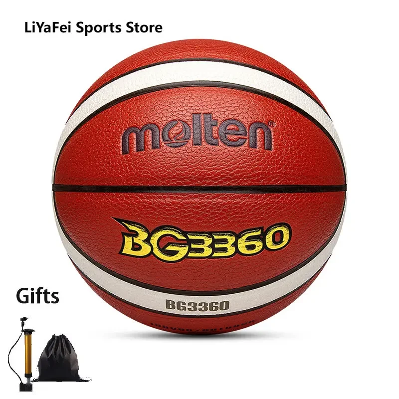 Molten Size 5 6 7 Basketballs BG3360 High Quality PU Match Training Indoor Basketball Youth Women Man Standard Balls Free Gifts