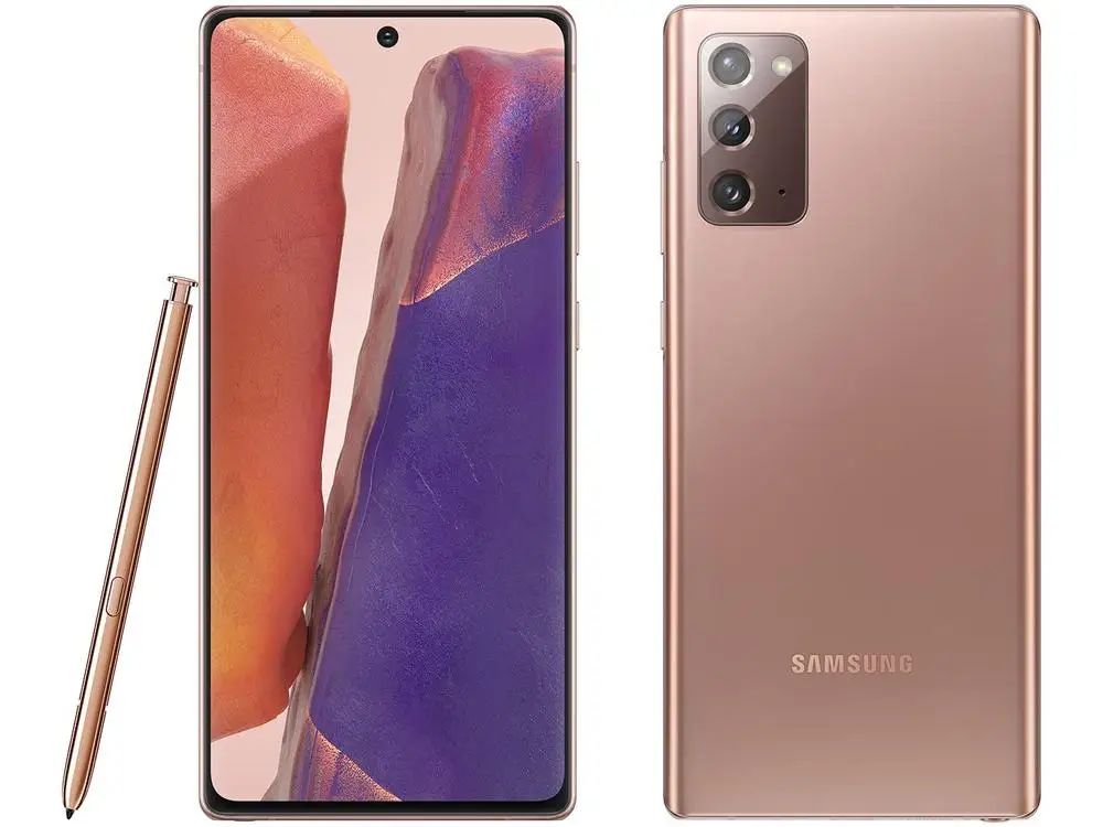 الهاتف الذكي Samsung Galaxy Note20 256GB Mystic Bronze 8GB RAM Screen 6,7 بوصة كاميرا. ثلاثي + صورة شخصية 10 ميجابكسل