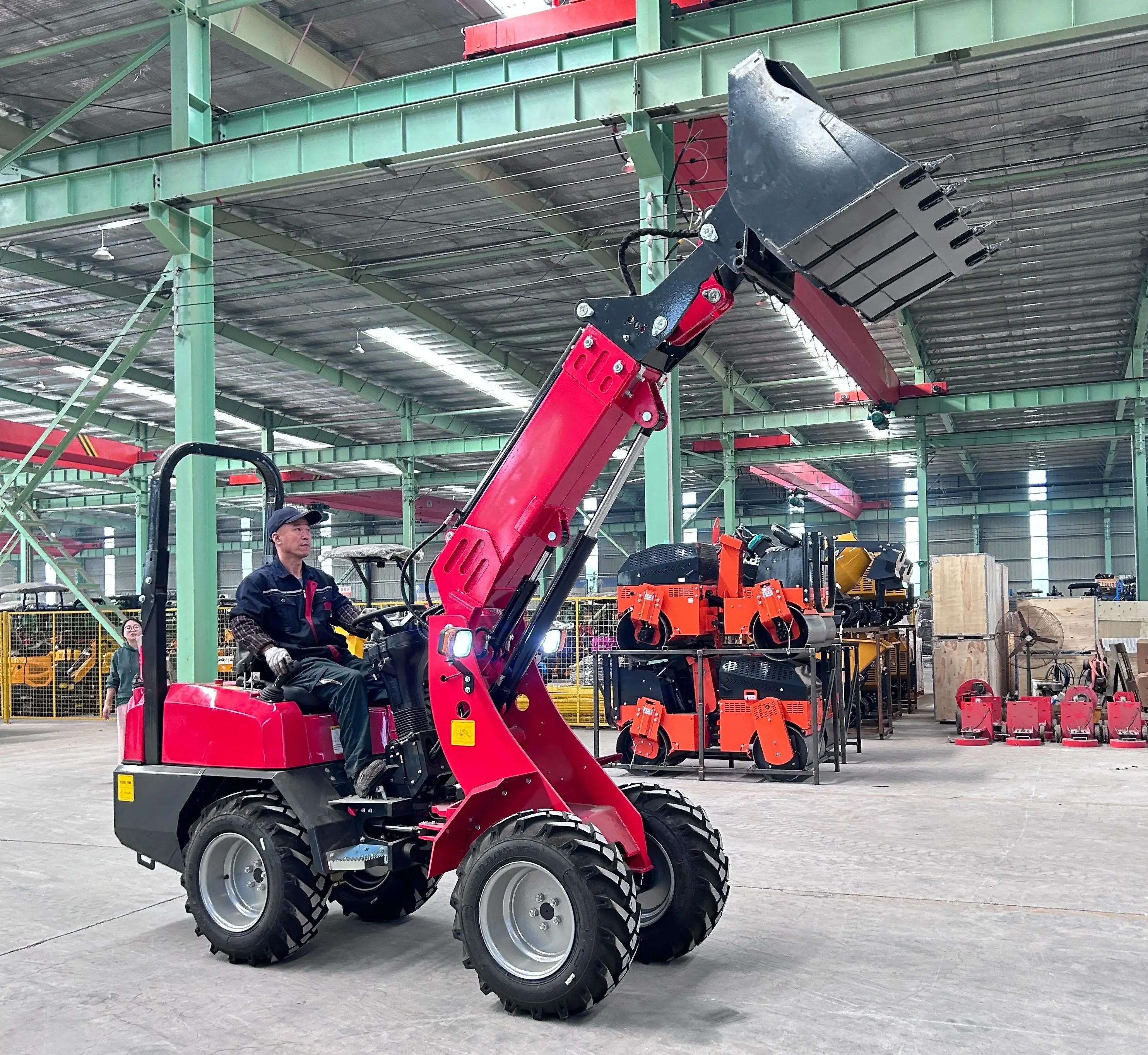 Hochwertiger 4x4 Teleskop-Auslegerlader 1000 kg kleiner Radlader hydraulischer Mini-Radlader heißer Verkauf