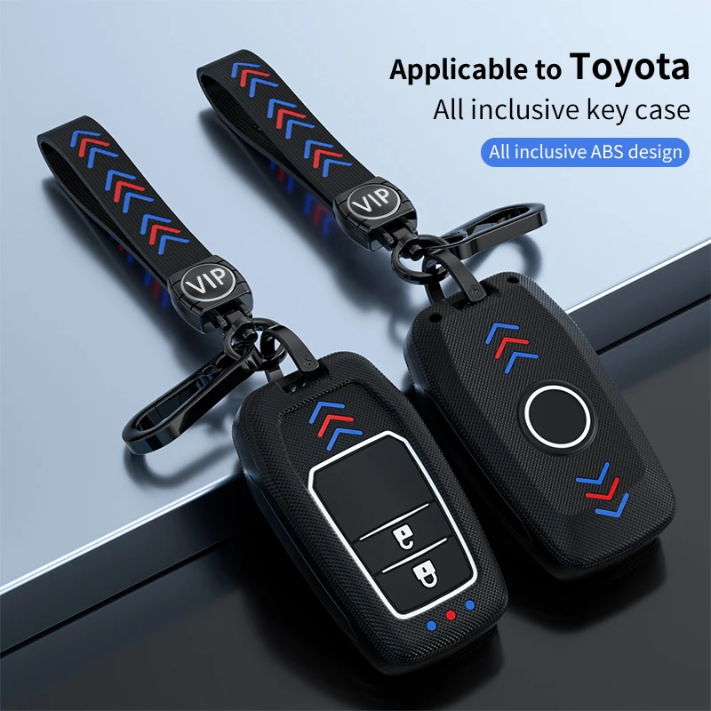 

1PCS Car Key Case Cover Shell Case For Toyota Yaris Cross Hilux Innova Fortuner Camry Land Cruiser 200 300 Prado Crown TLK 200