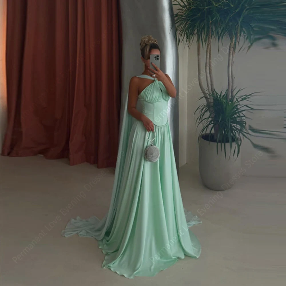 

Очаровательное женское вечернее платье трапециевидной формы, сексуальное атласное платье для выпускного вечера без рукавов, فساتين majiنغبات Wee индивидуальное