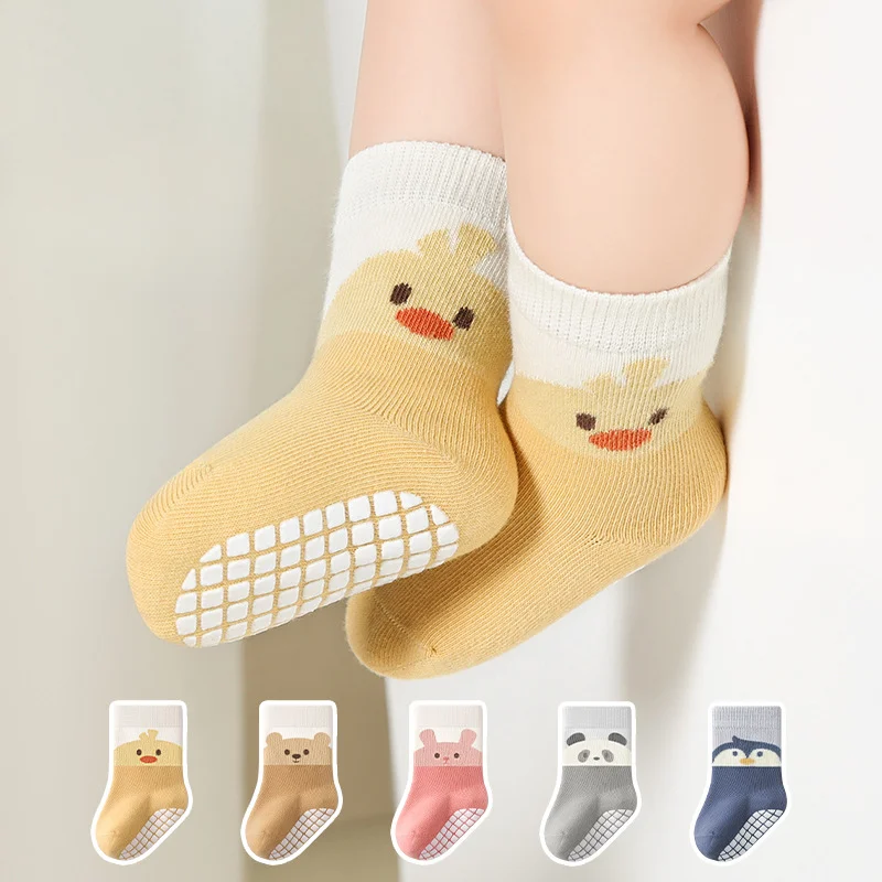 Autumn and Winter Baby Cartoon Cute Boys and Girls Non-slip Spot Comfortable Breathable Floor Socks