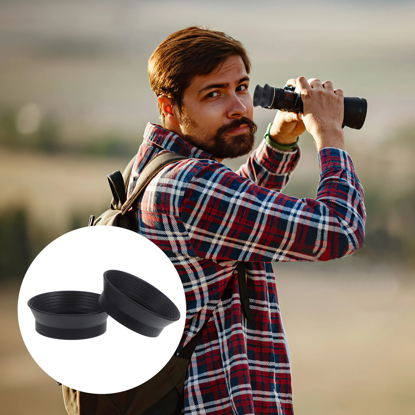 

2pcs Microscope Eyecup Eyepiece Protective Cover Microscope Accessories Reusable Eyepiece Cover Eyepiece Eyecup Rubber Eyepiece