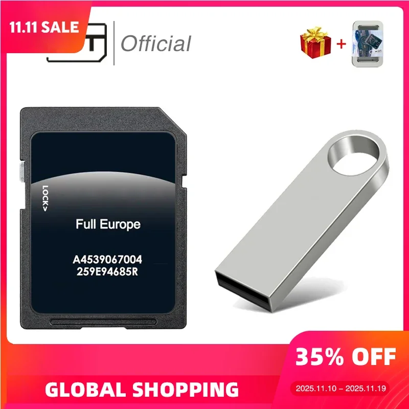 

SMIOST New Maps Version 2023 for Smart 453 mit Cool & Media Navigation Car Full Europe Map Update Sat Nav System