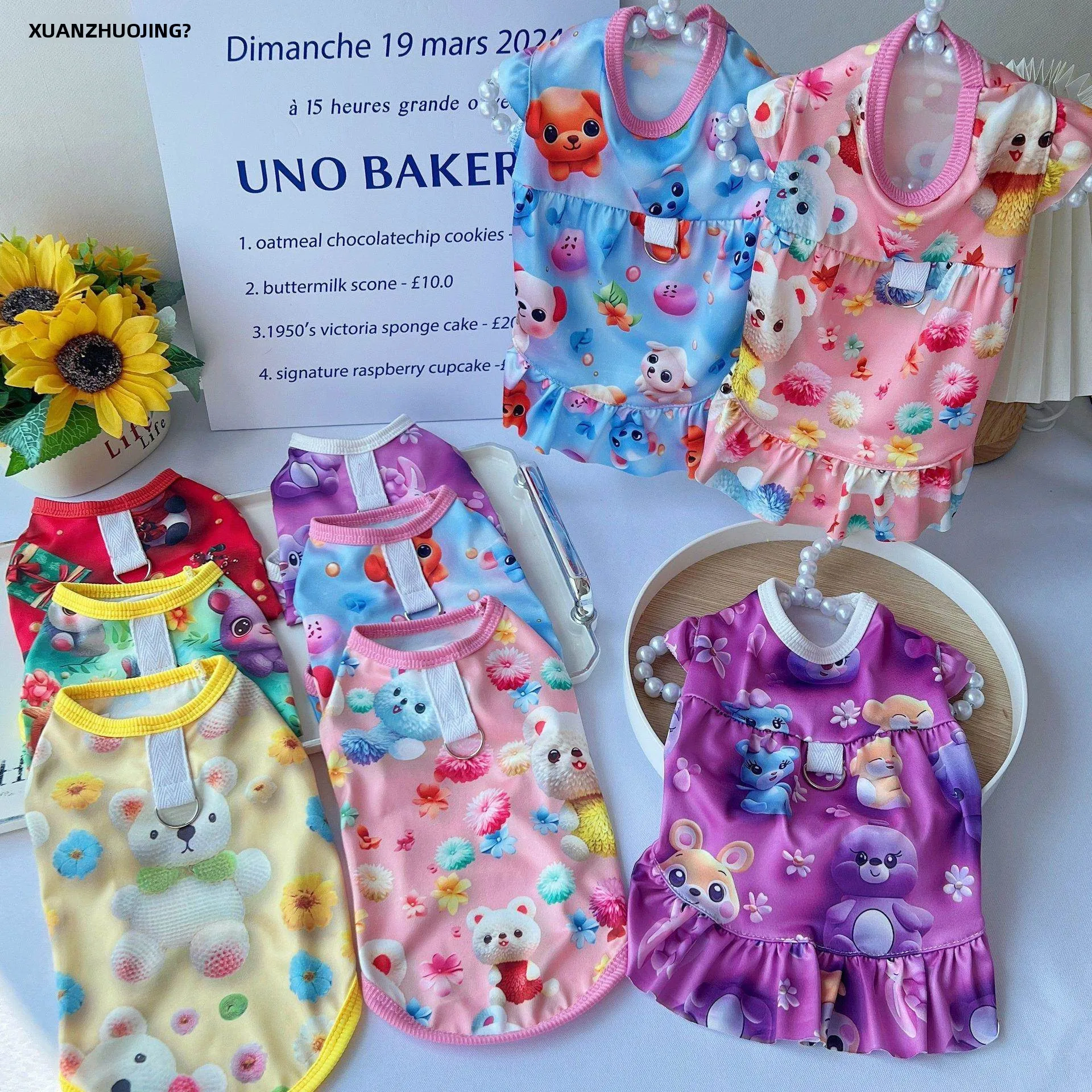 Chaleco de Verano Delgado con Protección Solar y Antipérdida para Perros y Gatos, Tallas Pequeña, Mediana y Grande, para Pomerania, Bichón y Kerry Blue