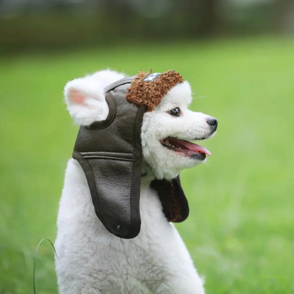 

Pilot Hat Costume for Kitten Puppy Keep Warm Dog Fashion Cat Headwear Carnival Pet Clothing