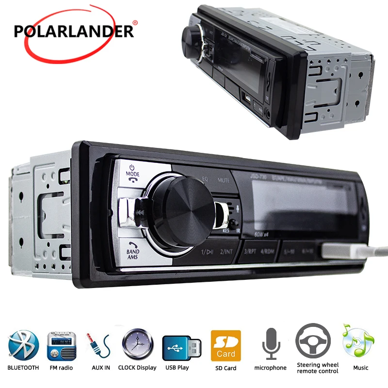 Single Din Car Stereo Bluetooth Radio Receiver JSD-730 4*60W FM Radio USB SD AUX MP3 Player with Remote Control
