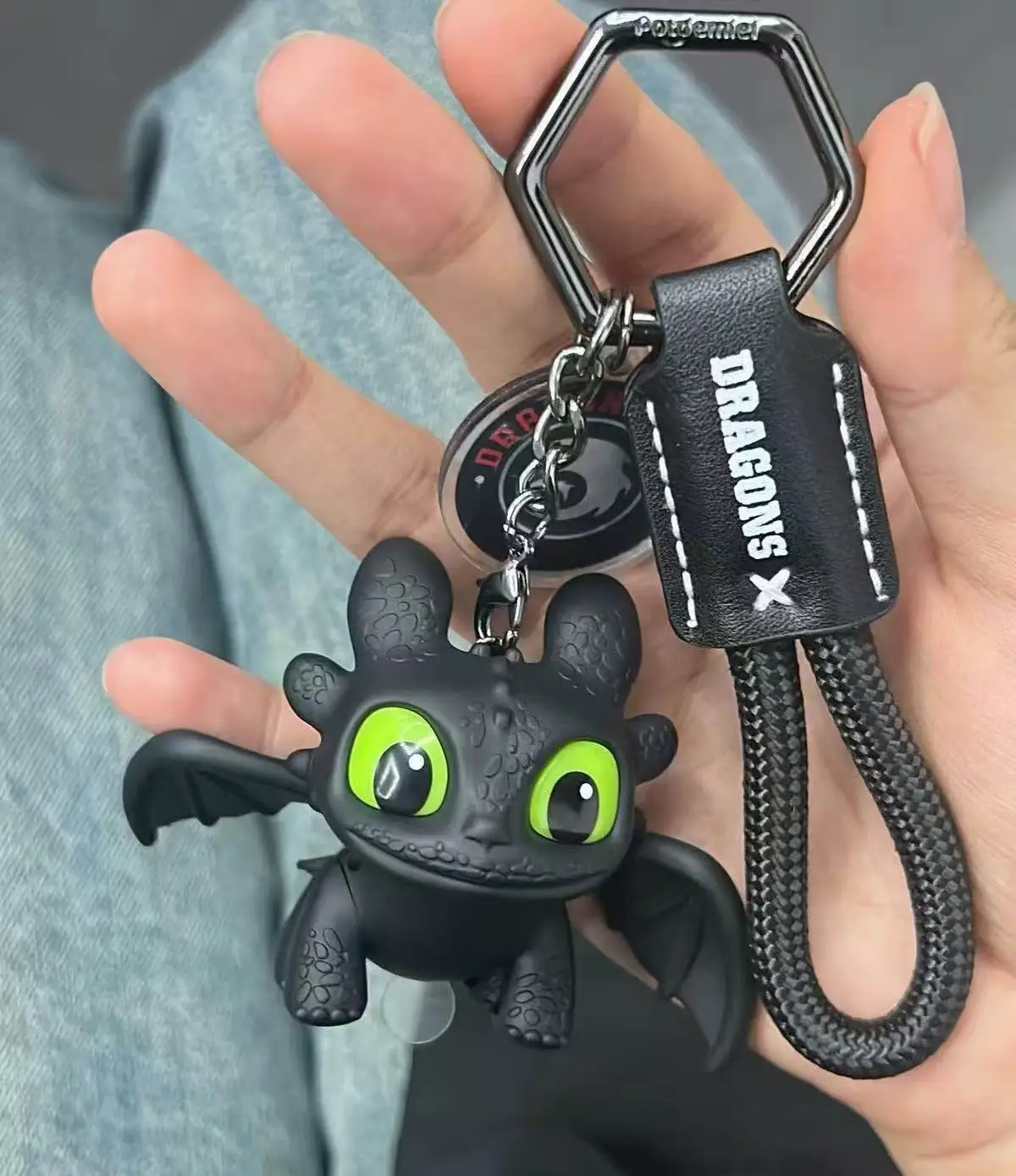 Cute Genuine Glowing Toothless Car Interior Ornament Night Fury Wings Can Move Car Dashboard Decoration Car Hanging Accessory