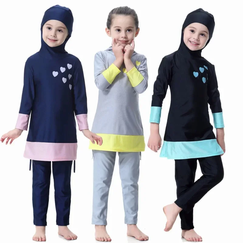 A Two Piece Children's bathing suit for girls Swimsuits for babies Muslim Swimwear Children Swimwear