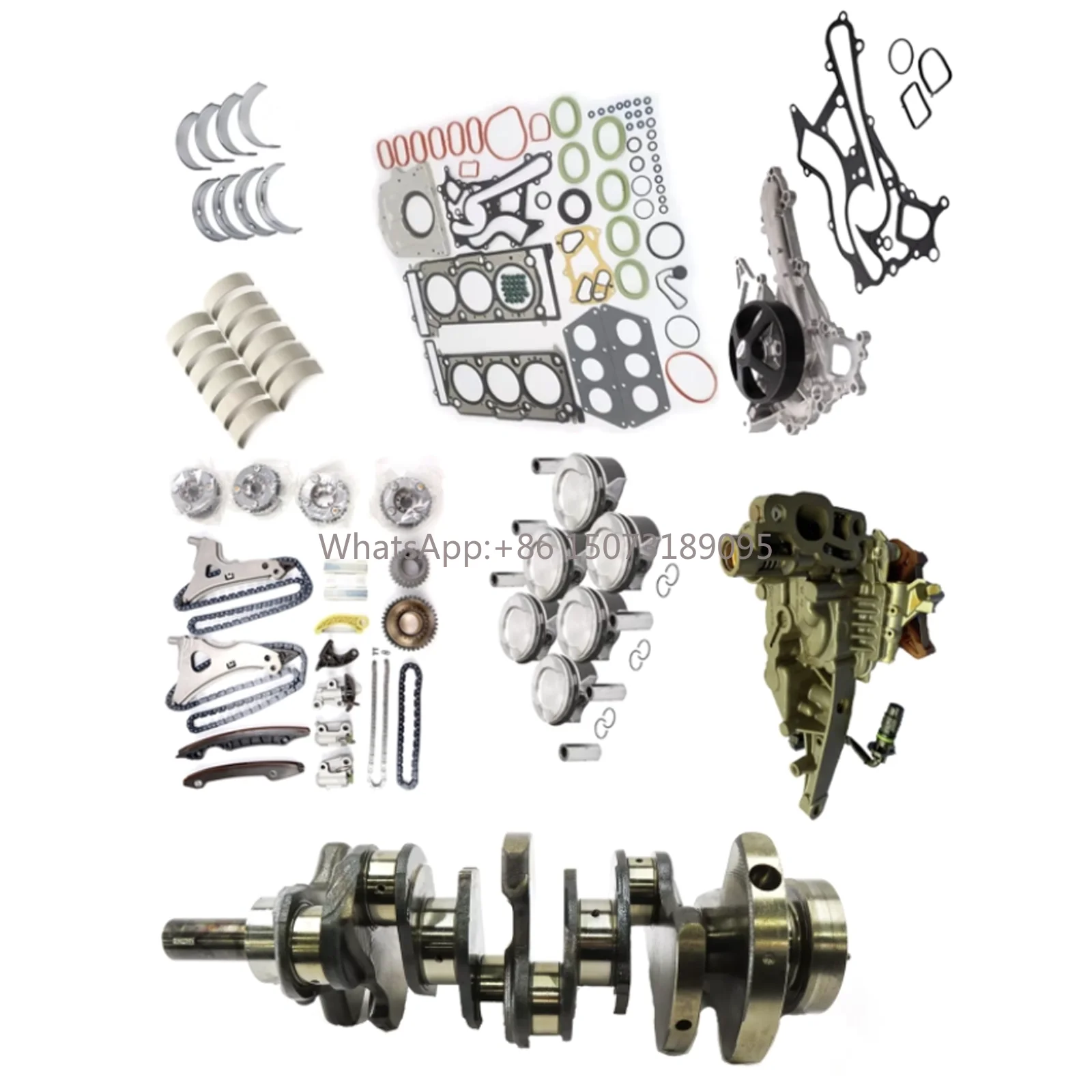 

Linkteco Восстановление поршней, уплотнения, подшипники, комплект цепи ГРМ и масляный водяной насос, коленчатый вал для Mercedes-Benz M276 SLK350 3,5 л STD