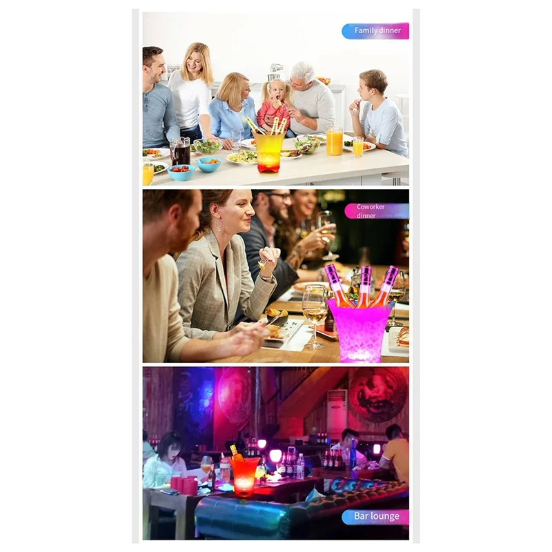 

A50I 4L LED Ice Bucket 7 Color Waterproof Plastic Bar Nightclub Light Up Champagne Whiskey Beer Bucket Bars Night Party
