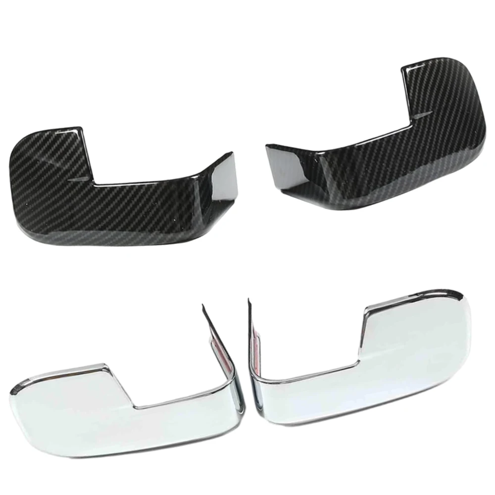 

2pcs Carbon Fiber Black/Chrome Door Side Rear View Mirror Cover Cap Trim for Ford Maverick 2022 2023 2024 2025 2026 LHD