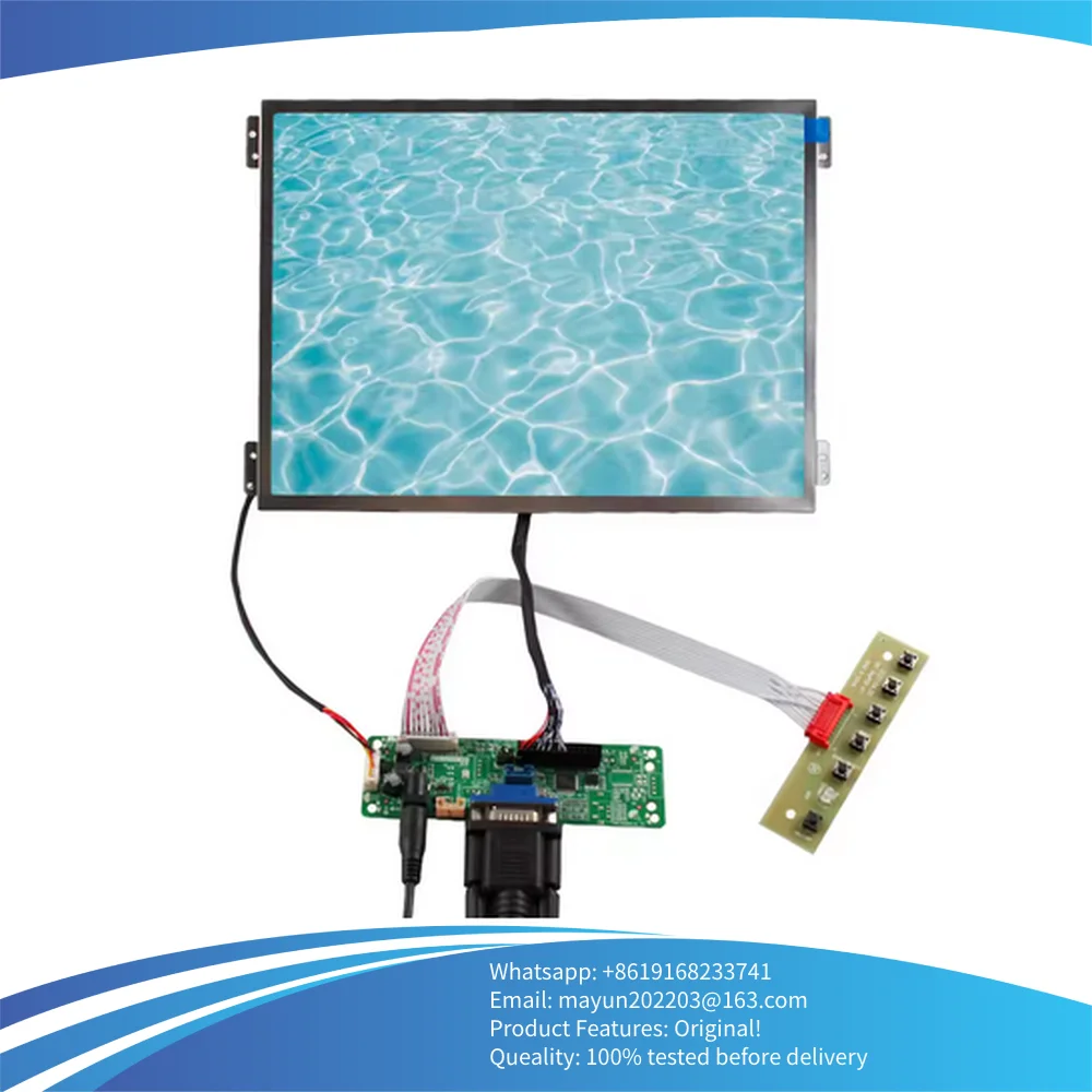 10,4inch 1024x768 G104XVN01.0 IPS 4:3 Wall-mounted LCD Screen and VGA Board 30pin LVDS
