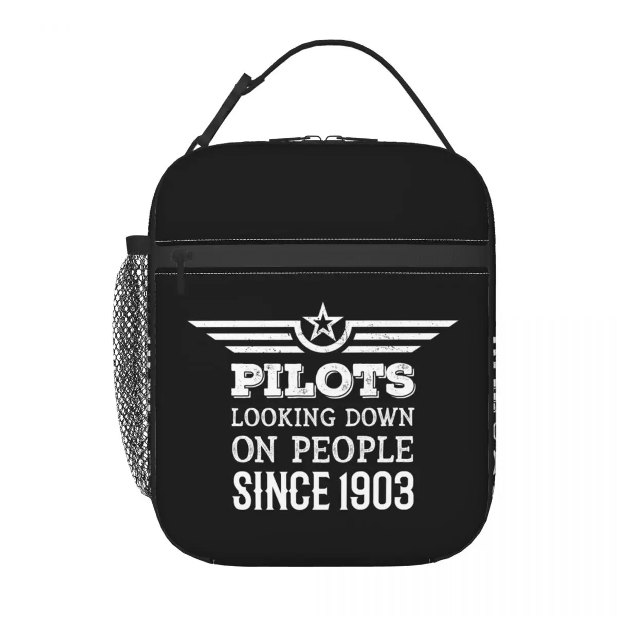 Custom Pilots Looking Down On People Since 1903 Lunch Bag Women Warm Cooler Insulated Lunch Boxes for Student School