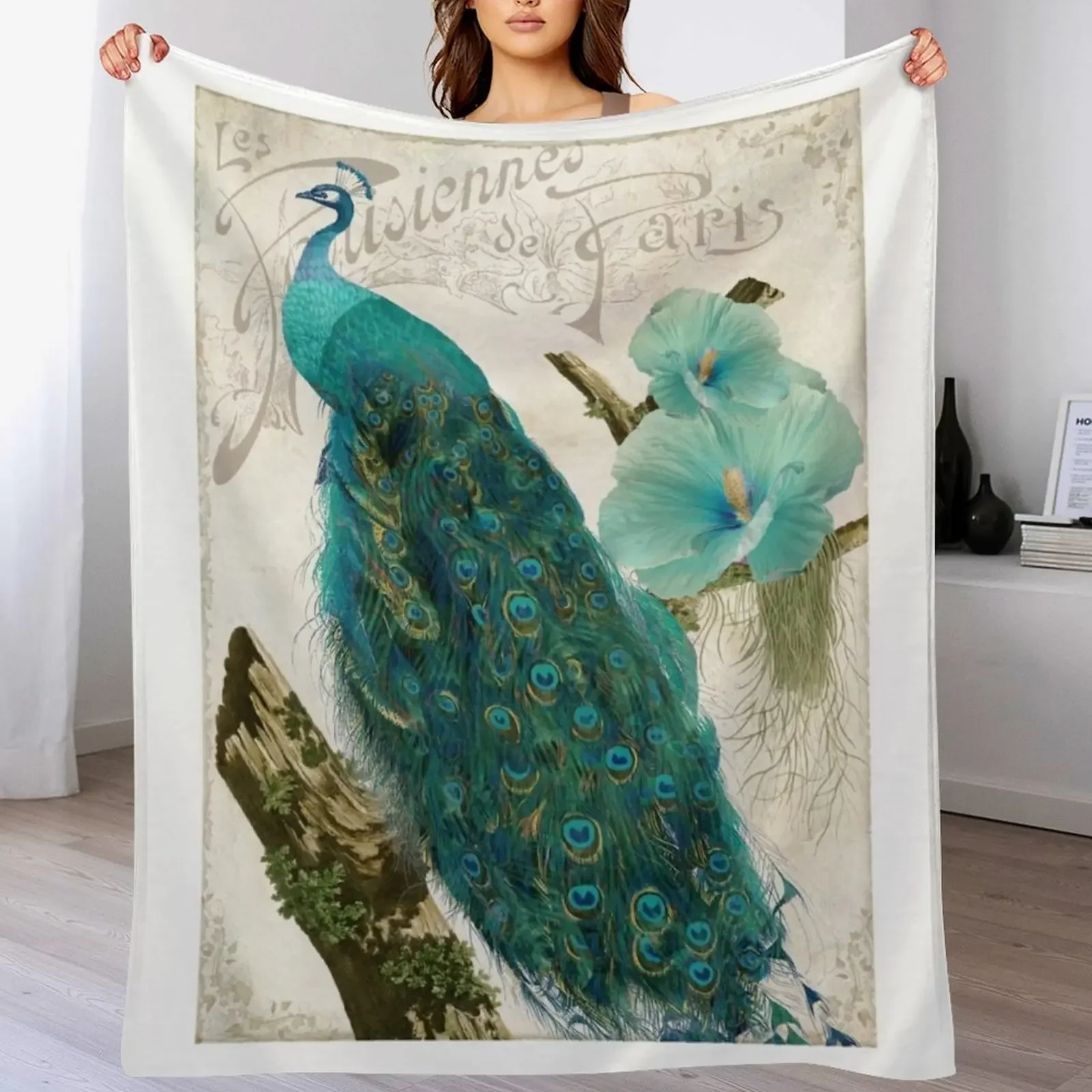 

Les Paons I Throw Blanket Luxury Throw warm winter Thin Thermal Blankets