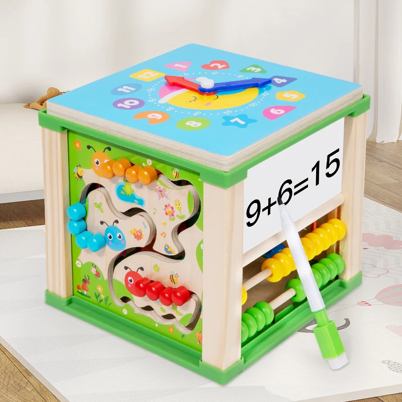 กล่องปริศนาหลากหลายรูปแบบ: เล่นกับลูกปัด ประกอบวัตถุต่างๆ และฝึกมือและสมอง เด็กๆ สนุกไปกับการพัฒนาทักษะ—สุดยอด