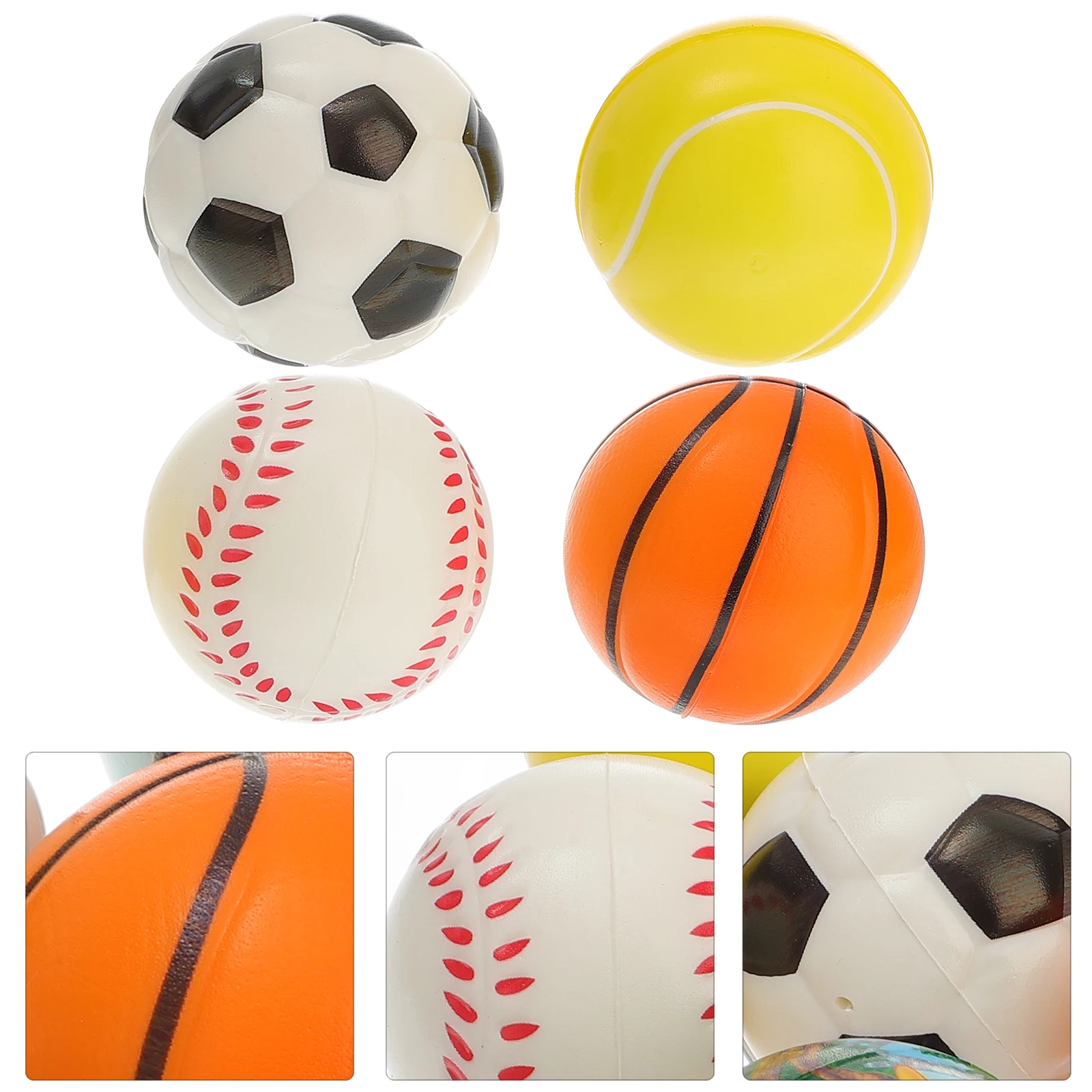 

20 Pcs Sports Balls Set Foams Mini Stress Relief Sponge Ball Bouncy Foam Grip Strength Training Baseball Party Favors