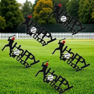 5Pcs Baseball Cake Toppers Lightweight Small Size Decorative Party Cake Picks Birthday Ornaments Party Decorations