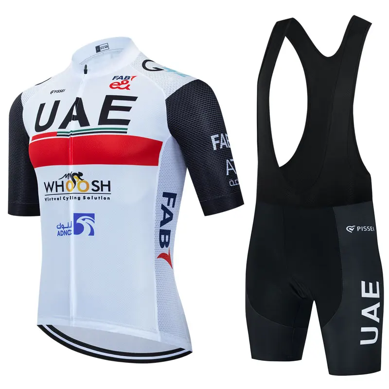 UAE Cycling Jersey Set 2023 Man's Team Short Sleeve Cycling Clothing MTB Bike Uniform Maillot Ropa Ciclismo Summer Bicycle Wear