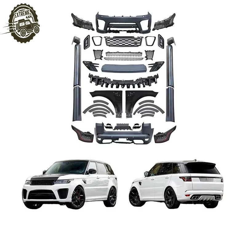 

Комплект обвесов для LAND ROVER RANGE ROVER SPORT 2014-2017: Обновление до стиля SVR 2018 года, включая передний и задний бамперы, фары и задние фонари