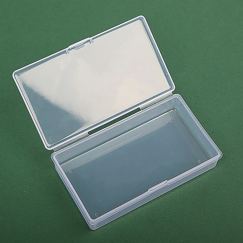 Scatola portaoggetti in plastica trasparente bottoni rettangolari in plastica trasparente con scatola di imballaggio scatola di carta per nastro all'ingrosso da tavolo