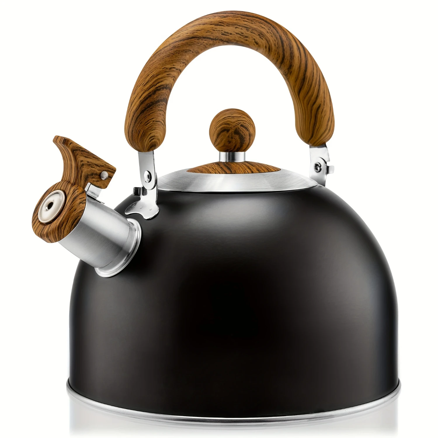 Tea Kettle Stovetop - Whistling Teapot for Stovetop - Stainless Steel Tea Pots for Stove Top, 3-ply Composite Base, Fast Boiling