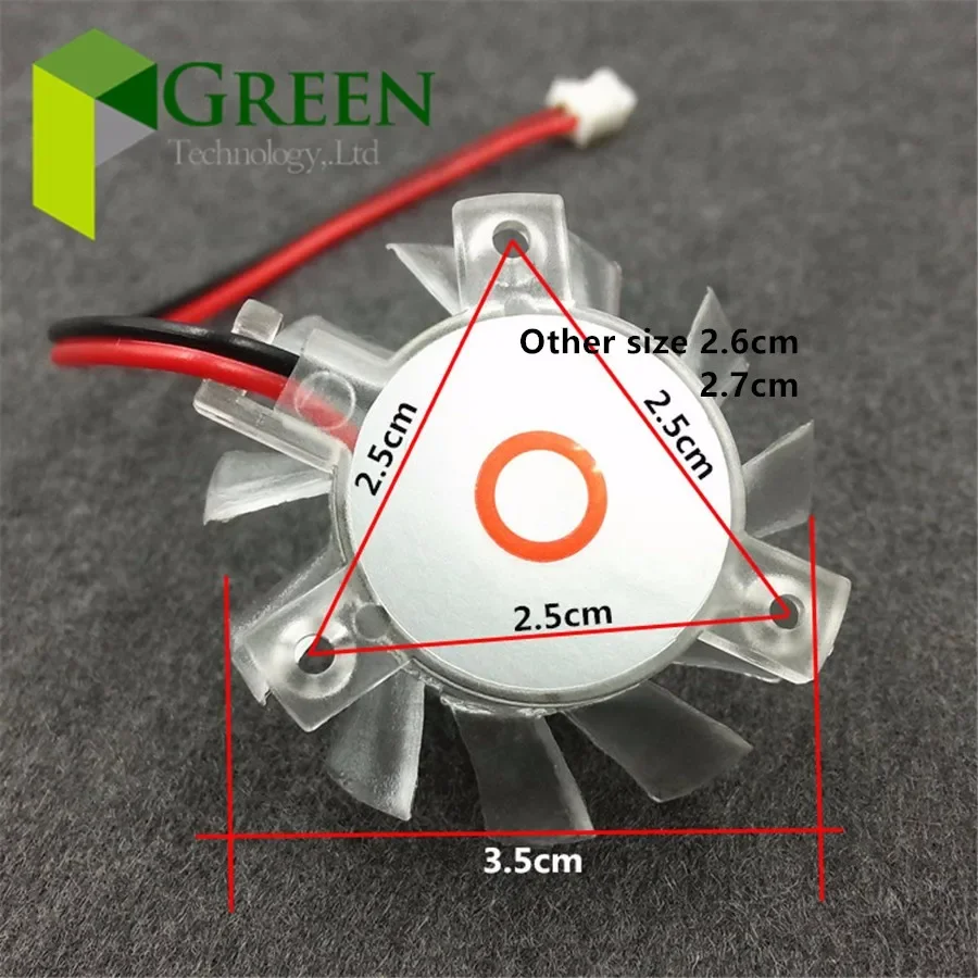 2pcs High quality  ultra quiet 4010 Graphics card fan blade 35MM Diameter 25/26/27mm Hole Pitch 12V 0.1A  fan blade 2pin