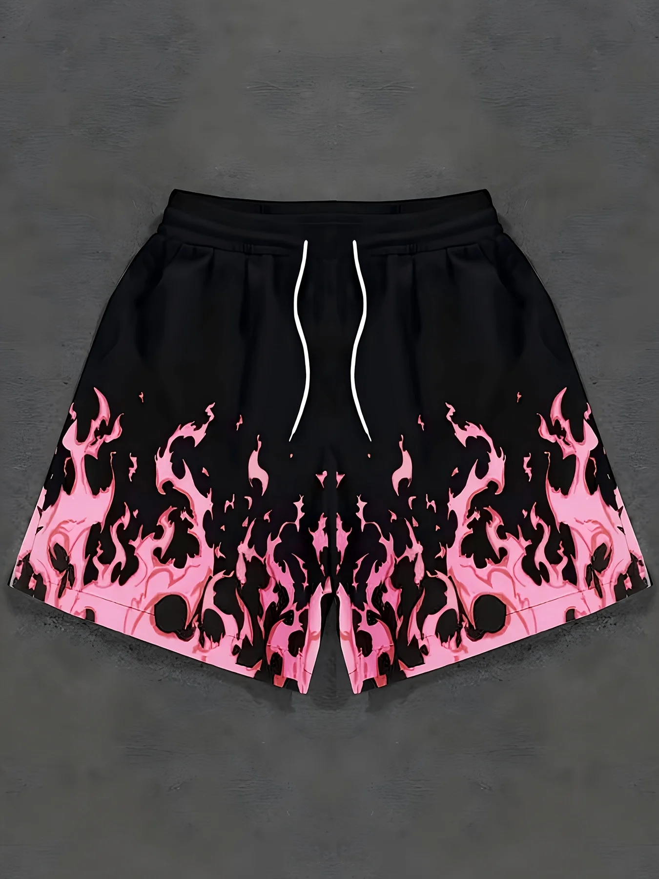 Classic Flame Cool 3D-gedruckte Herren-Shorts, Damen- und Kinder-Shorts, lockere, lässige Sommer-Strandshorts, lustige Sport-Shorts für Paare – Detail 7