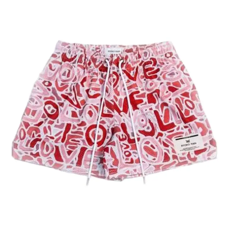 RYOKO RAIN Nuevos pantalones cortos de verano para hombres, pantalones cortos casuales de playa a la moda para hombres y mujeres, pantalones cortos