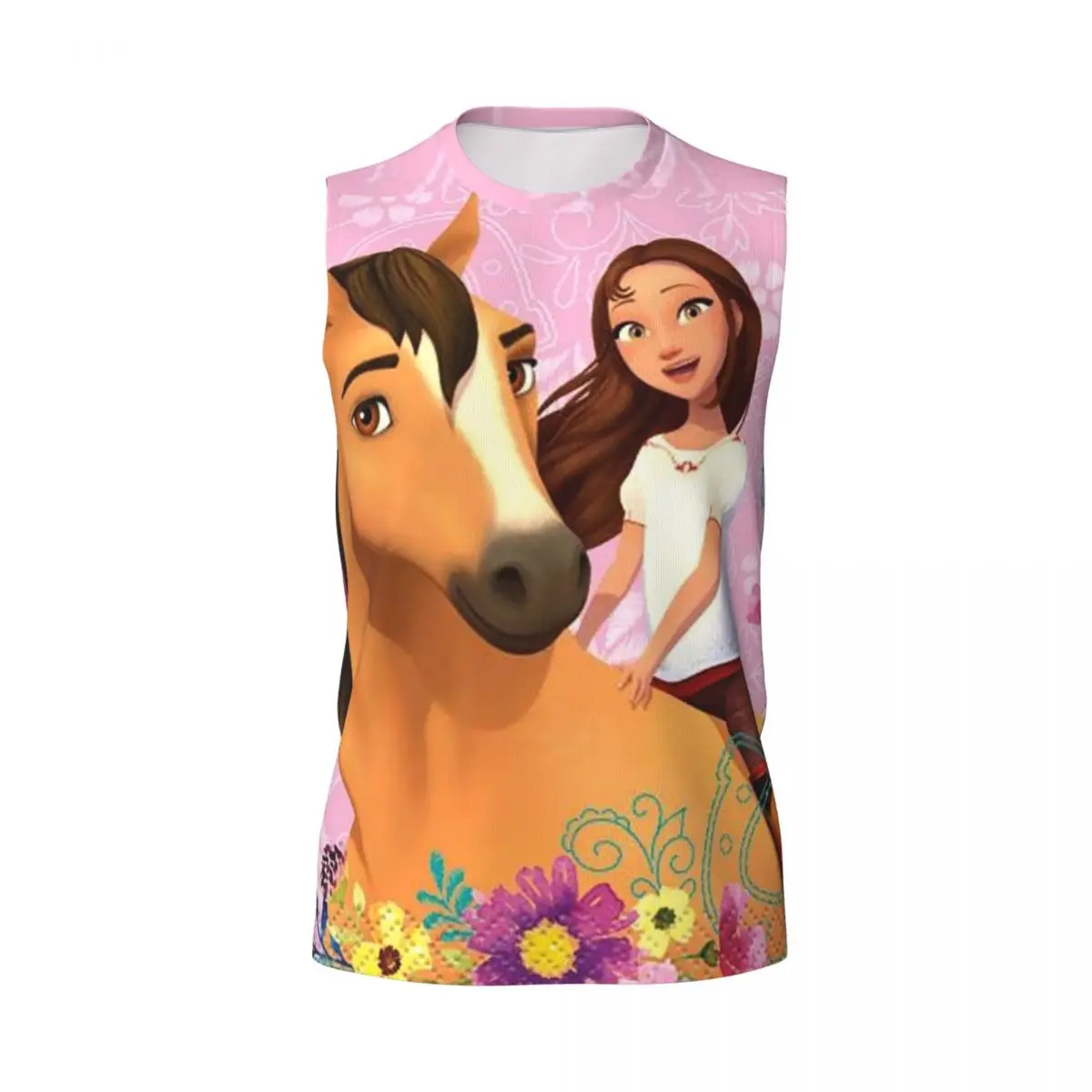 Spirit Riding Free Men Printed Sleeveless T-shirt Casual Hip Hop Street Style Beach Holiday Tank Tops