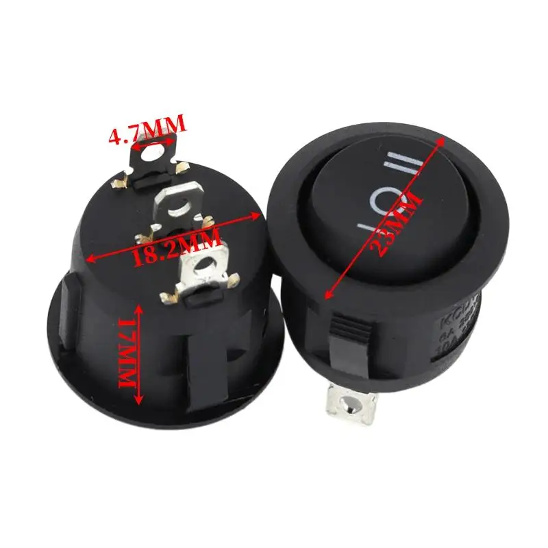 1 قطعة ON/OFF جولة الروك التبديل LED مضيئة لوحة سيارة داش قارب فان 12 فولت 24 فولت/6A 250 فولت/10A 125 فولت 2/3/4PIN التبديل 20 مللي متر
