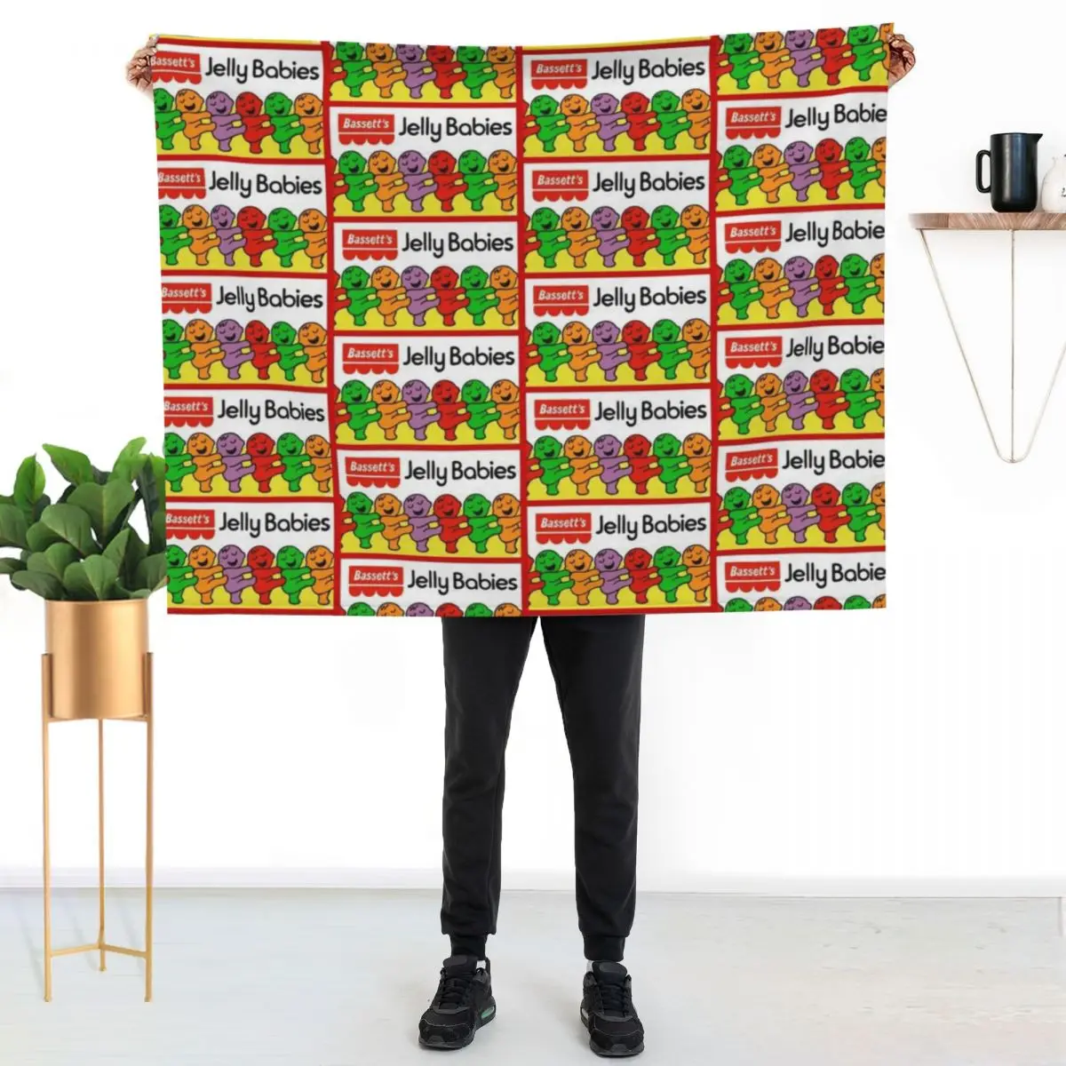 Classic Jelly Babies Throw Blanket blankets ands Furry cosplay anime Stuffeds Blankets